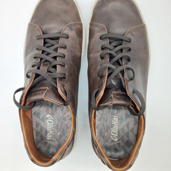 Olukai Lae'ahi Li 'Ili Mens Leather Casual Sneakers Shoes Brown Men's Size 10.5 - Picture 11 of 11